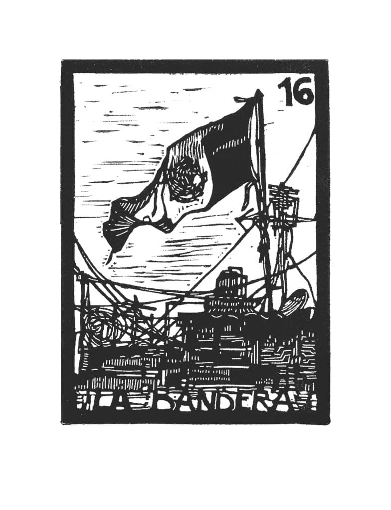 Carta de Lotería 16 - LA BANDERA