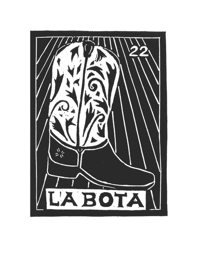 Carta de Lotería 22 - LA BOTA