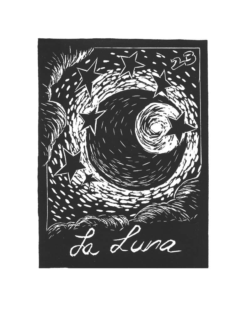 Carta de Lotería 23 - LA LUNA