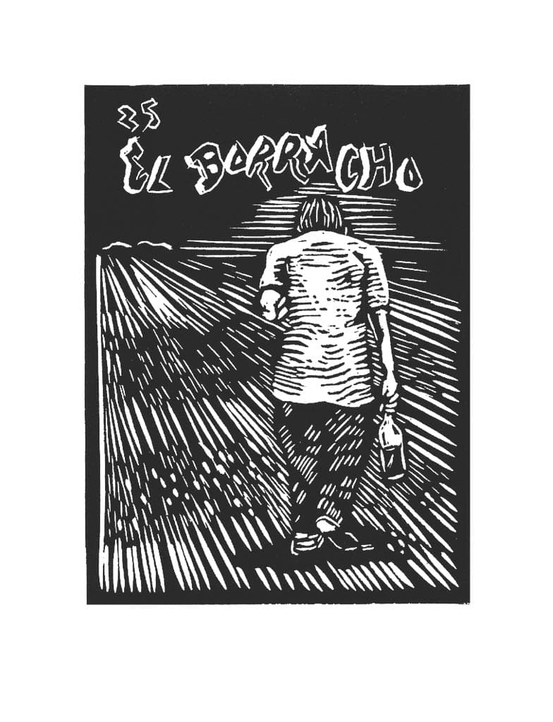 Carta de Lotería 25 - EL BORRACHO