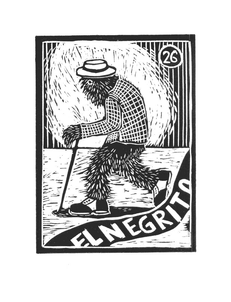 Carta de Lotería 26 - EL NEGRITO