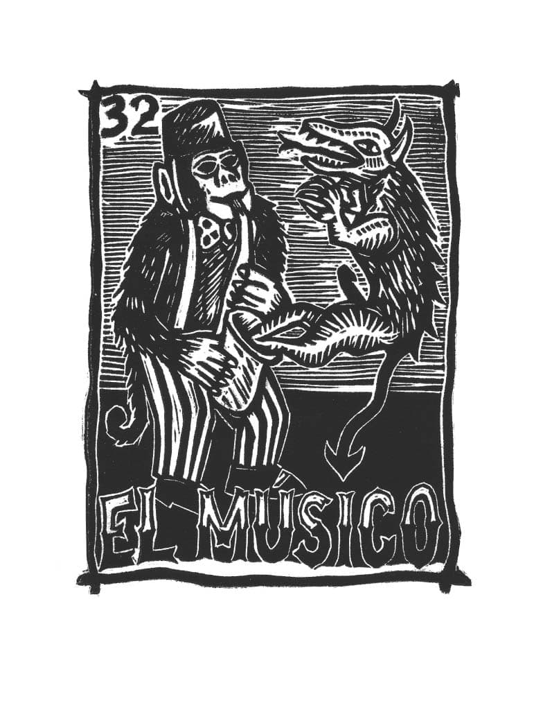 Carta de Lotería 32 - EL MUSICO
