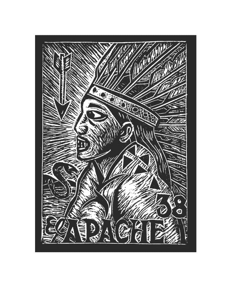 Carta de Lotería 38 - EL APACHE