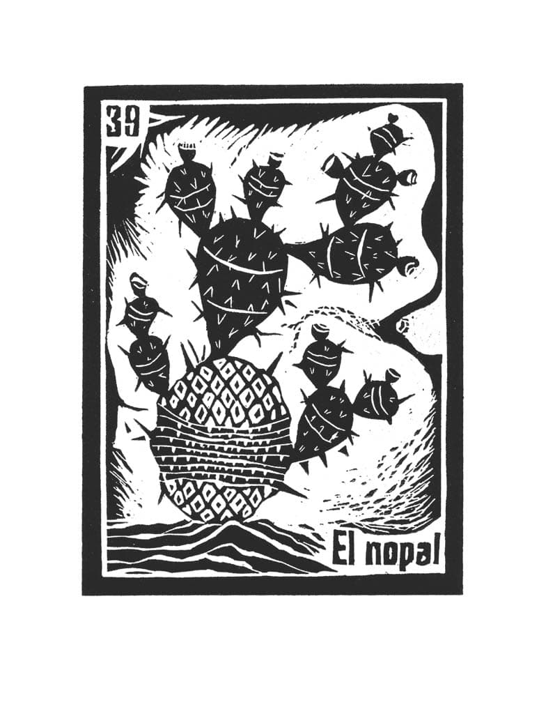 Carta de Lotería 39 - EL NOPAL
