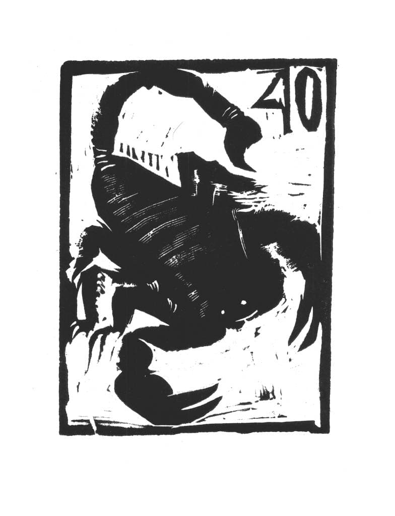 Carta de Lotería 40 - Alacrán