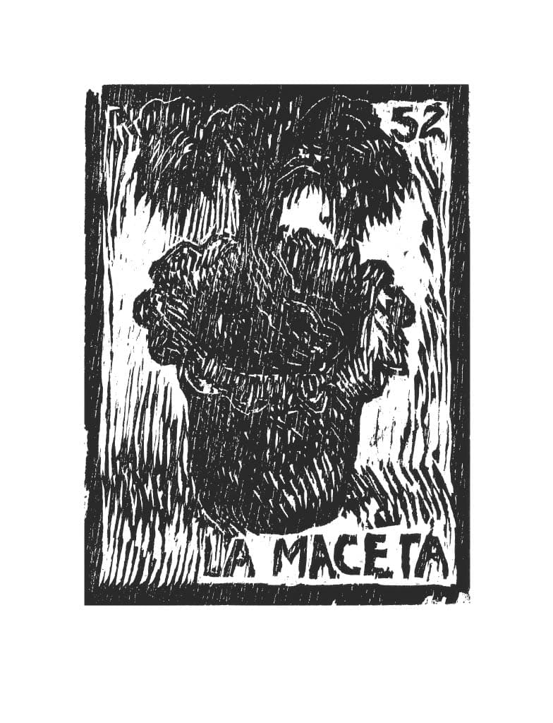 Carta de Lotería 52 - LA MACETA