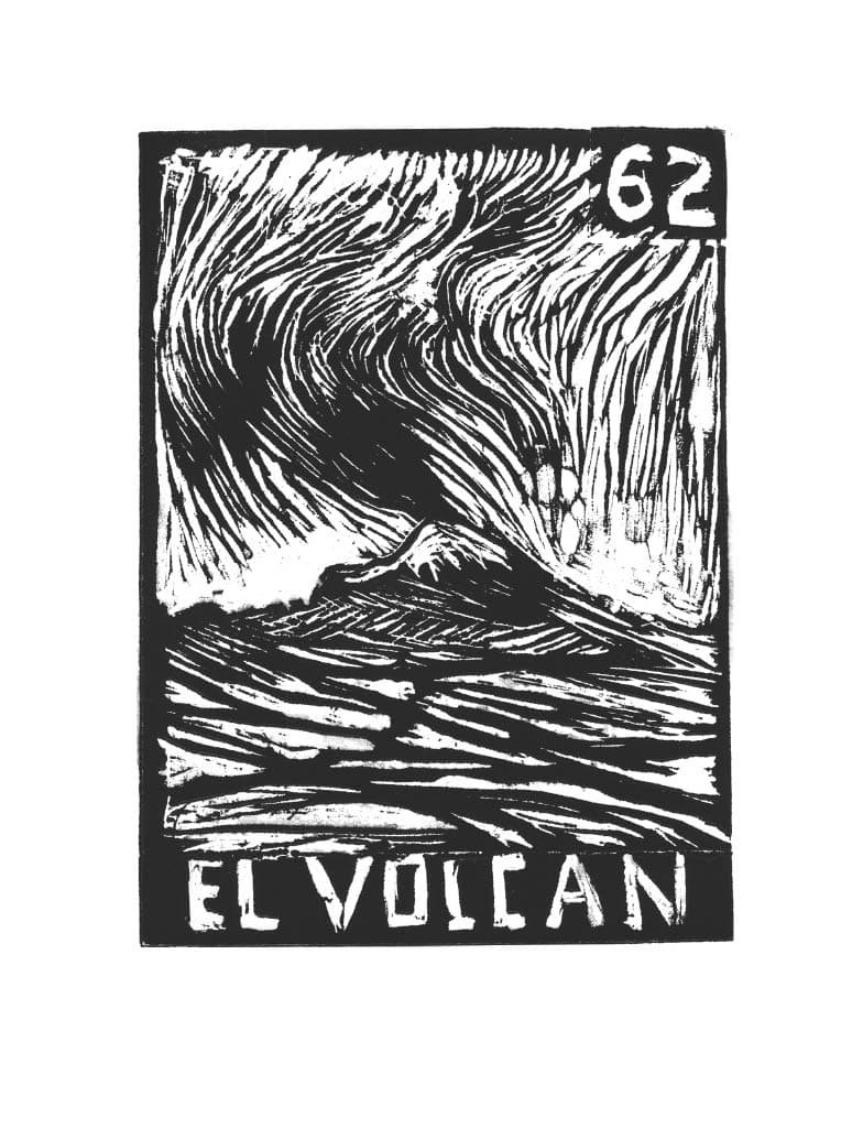Carta de Lotería 62 - El Volcán